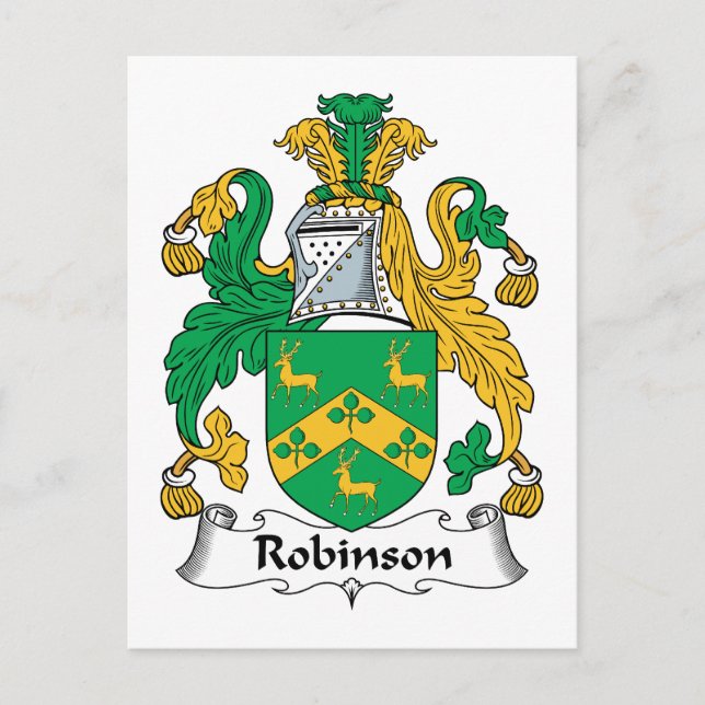 Postal Robinson Family Crest (Anverso)