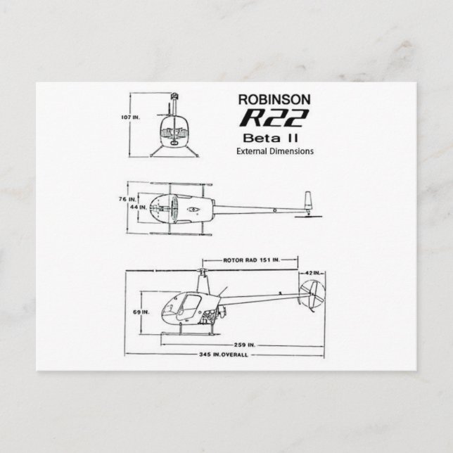 Postal Robinson R-22 (Anverso)