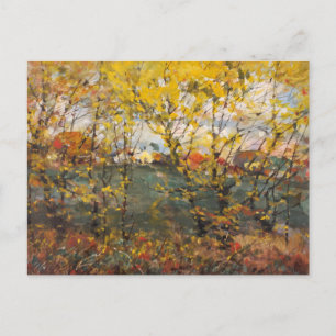 Postal Roble Real, pintura colorida,