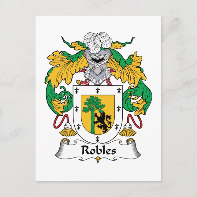 Postal Robles Family Crest (Anverso)