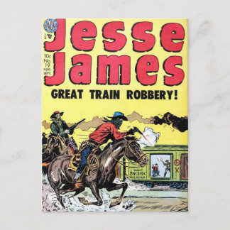 Postal Robo del tren de Jesse James