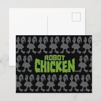 Postal Robot Chicken Silhouette Pattern