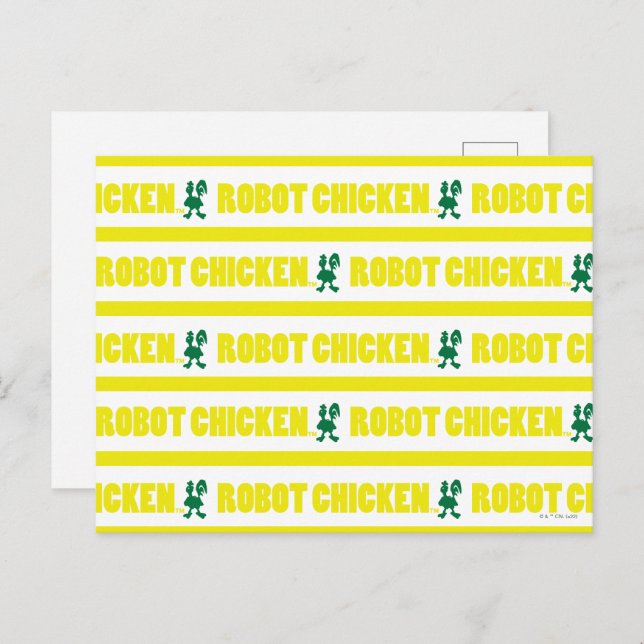 Postal Robot Chicken Stripe Pattern (Anverso / Reverso)