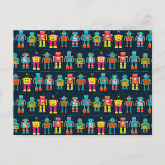 Postal Robot colorido de los niños