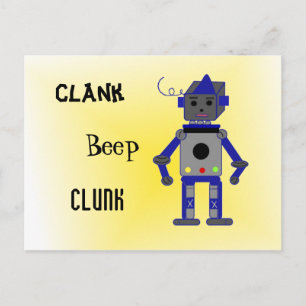 Postal Robot con dichos divertidos