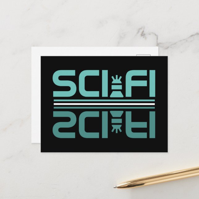 Postal Robot de ciencia ficción (Anverso/Reverso In Situ)