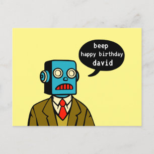 Postal Robot de cumpleaños