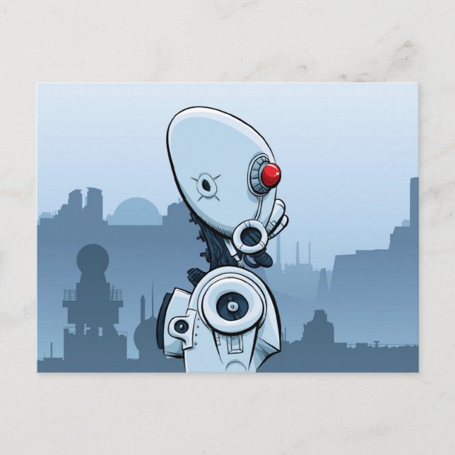 Postal Robot de desolación (Anverso)