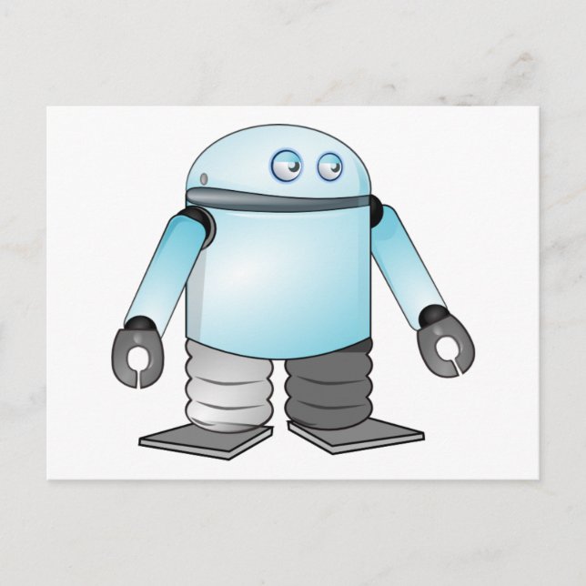 Postal Robot de Dibujos Animados (Anverso)