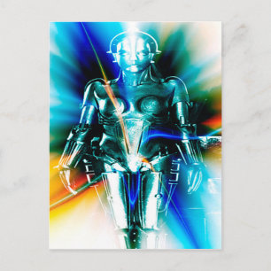 Postal Robot de luz de estrella