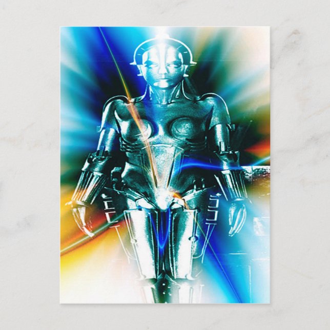 Postal Robot de luz de estrella (Anverso)