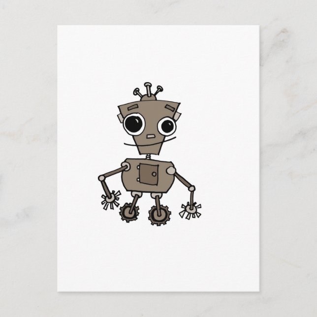 Postal Robot feliz (Anverso)