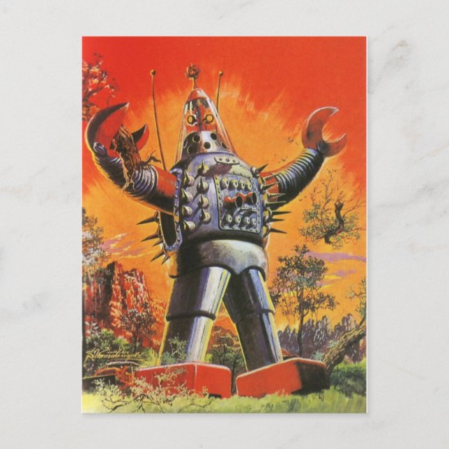 Postal robot japonés Hari vintage (Anverso)