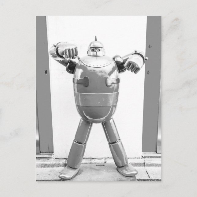 Postal Robot japonés retro (Anverso)