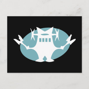 Postal Robot retro en azul