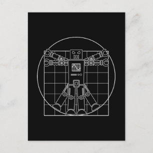 Postal Robot vitruviano Da Vinci