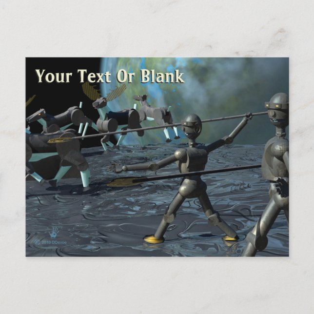 Postal Robots de la Edad del Bronce (Anverso)