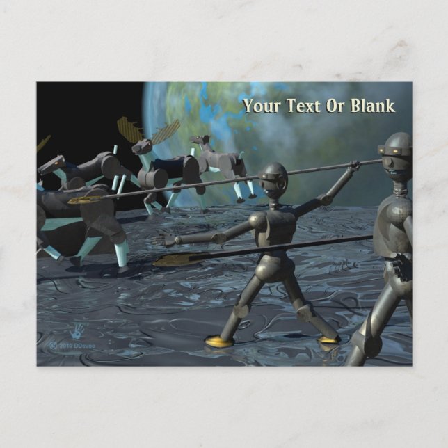 Postal Robots de la Edad del Bronce (Anverso)