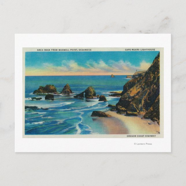 Postal Roca arca de Maxwell Point, Oceanside Coast (Anverso)