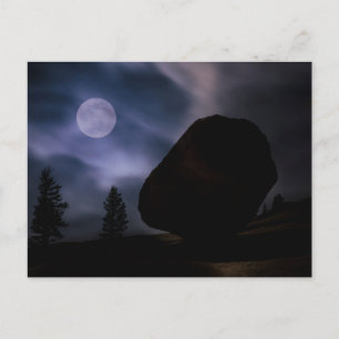 Postal Roca bajo la luz de la luna Parque Nacional Yose