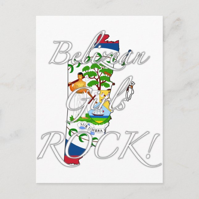Postal ¡Roca beliceña de los chicas! (Anverso)