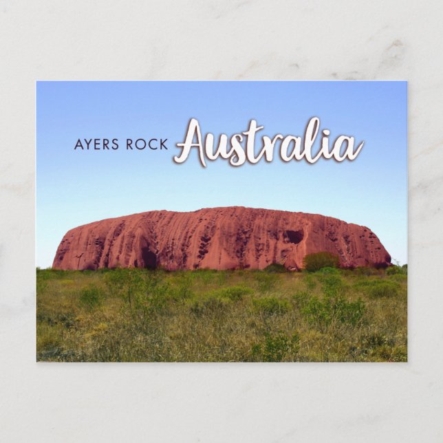 Postal roca de los ayers de Australia (Anverso)