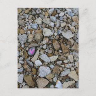 Postal Roca del Corazón Púrpura en Burlington, río Iowa