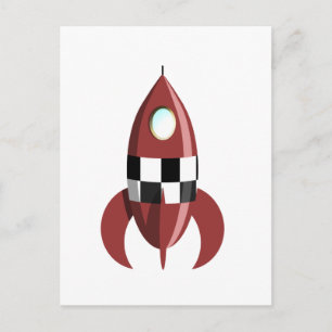 Postal Roca espacial roja