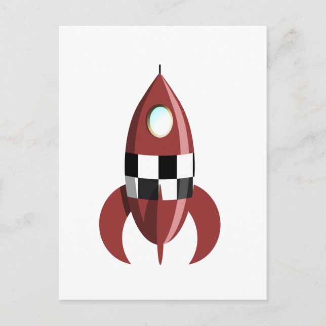 Postal Roca espacial roja (Anverso)