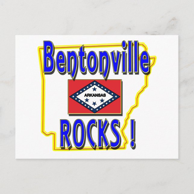 Postal ¡Rocas Bentonville! (azul) (Anverso)