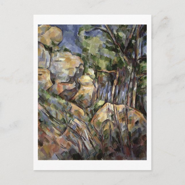 Postal Rocas cerca de las cuevas bajo el Chateau Noir, c. (Anverso)