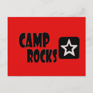 Postal Rocas de campamento (rojo y negro)