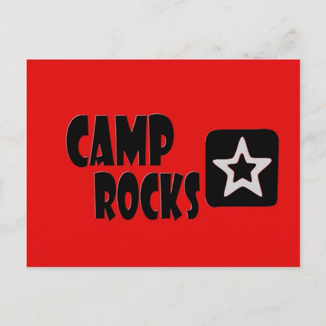 Postal Rocas de campamento (rojo y negro) (Anverso)