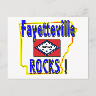 Postal ¡Rocas de Fayetteville! (azul)