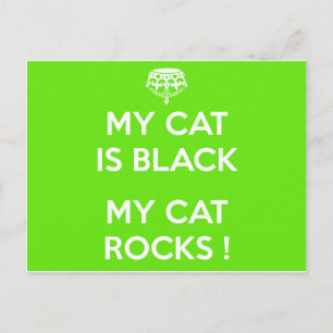 Postal Rocas de gato negro