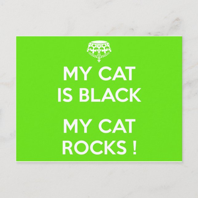 Postal Rocas de gato negro (Anverso)
