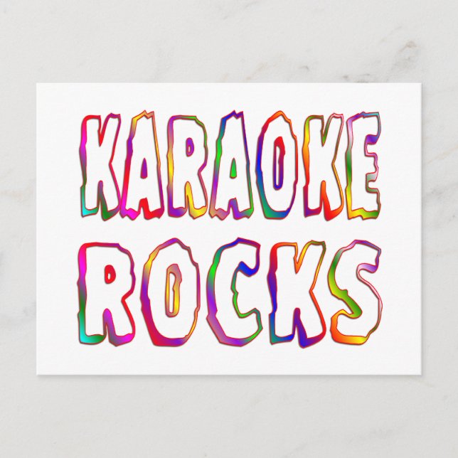Postal Rocas de karaoke (Anverso)