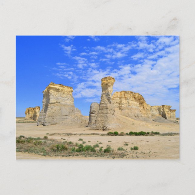 Postal Rocas de monumento en Kansas (Anverso)