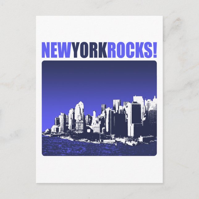Postal ¡Rocas de Nueva York! (Anverso)