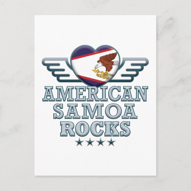 Postal Rocas de Samoa Americana v2 (Anverso)