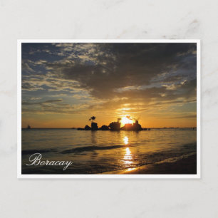 Postal rocas de sol de boracay