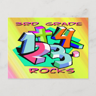 Postal Rocas de tercer grado - Números