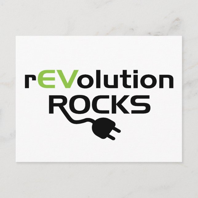 Postal Rocas de vehículos eléctricos - EV (Anverso)