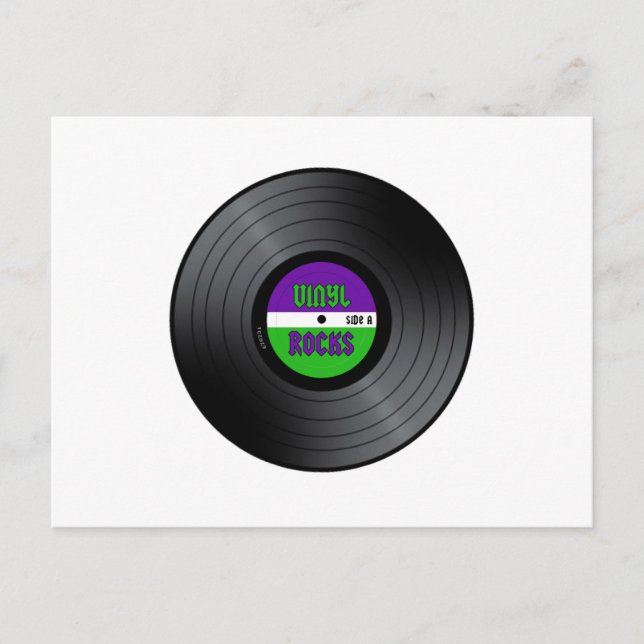 Postal Rocas de vinilo LP (Anverso)