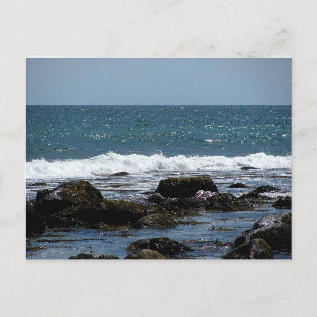 Postal Rocas del océano en el Block Island (Anverso)