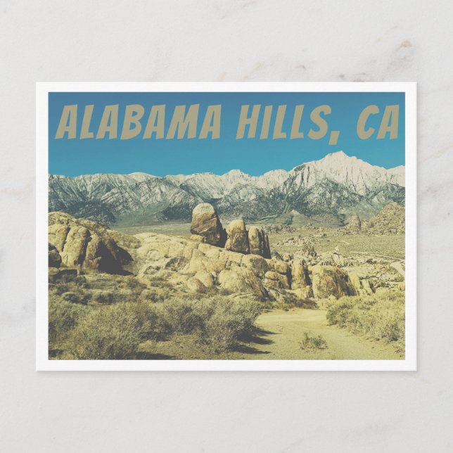 Postal Rocas en Alabama Hills (Anverso)