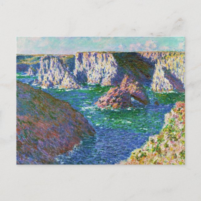 Postal Rocas en Belle-Ile Claude Monet (Anverso)