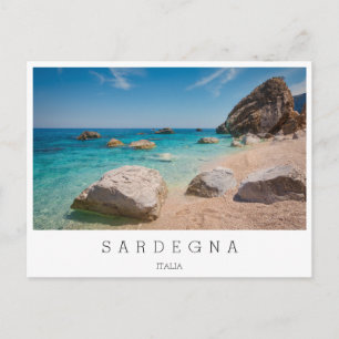 Postal Rocas en la playa de Cala Mariolu en Cerdeña, Ital