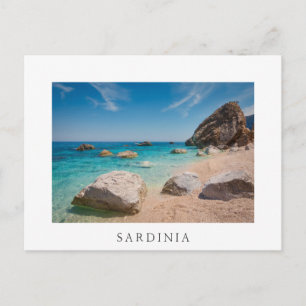 Postal Rocas en la playa de Cala Mariolu en Cerdeña, Ital