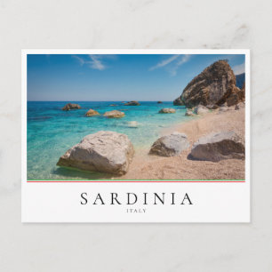 Postal Rocas en la playa de Cala Mariolu en Cerdeña, Ital